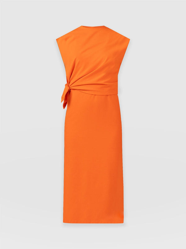 Kensal Knot Dress Mandarin Red - Women's Dresses | Saint + Sofia® USA