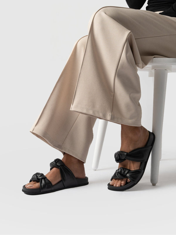 Kingston Knot Sandal Black - Women's Sandals | Saint + Sofia® UK