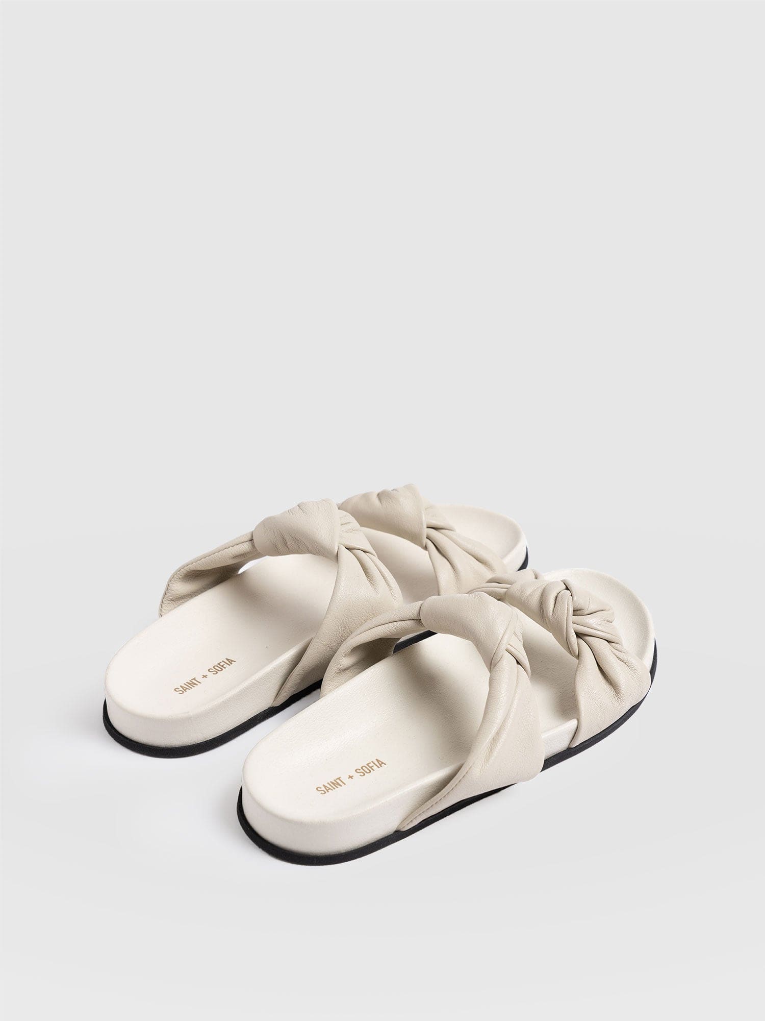 Kingston Knot Sandal Cream - Women's Sandals | Saint + Sofia® UK