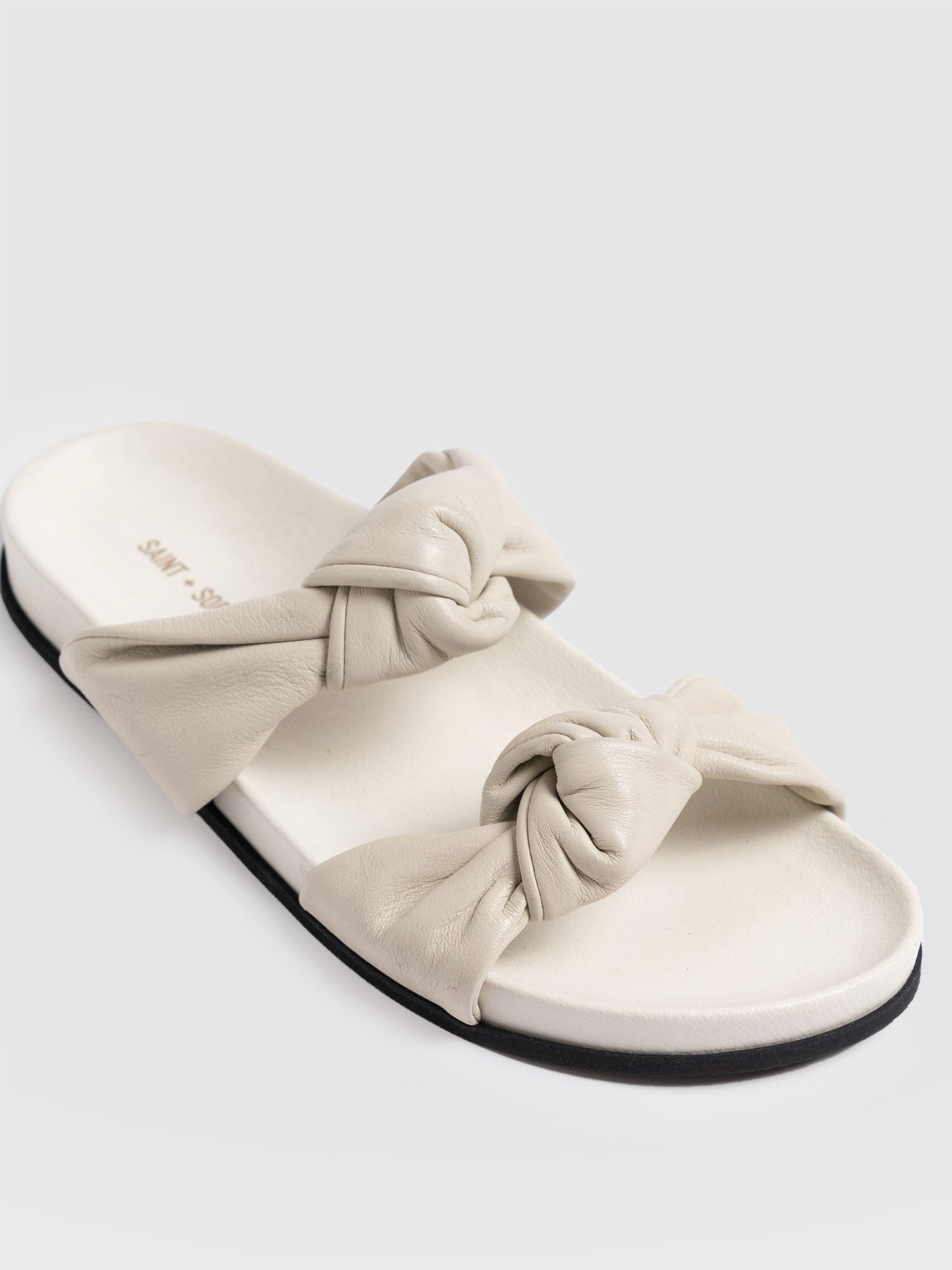 Kingston Knot Sandal Cream - Women's Sandals | Saint + Sofia® UK