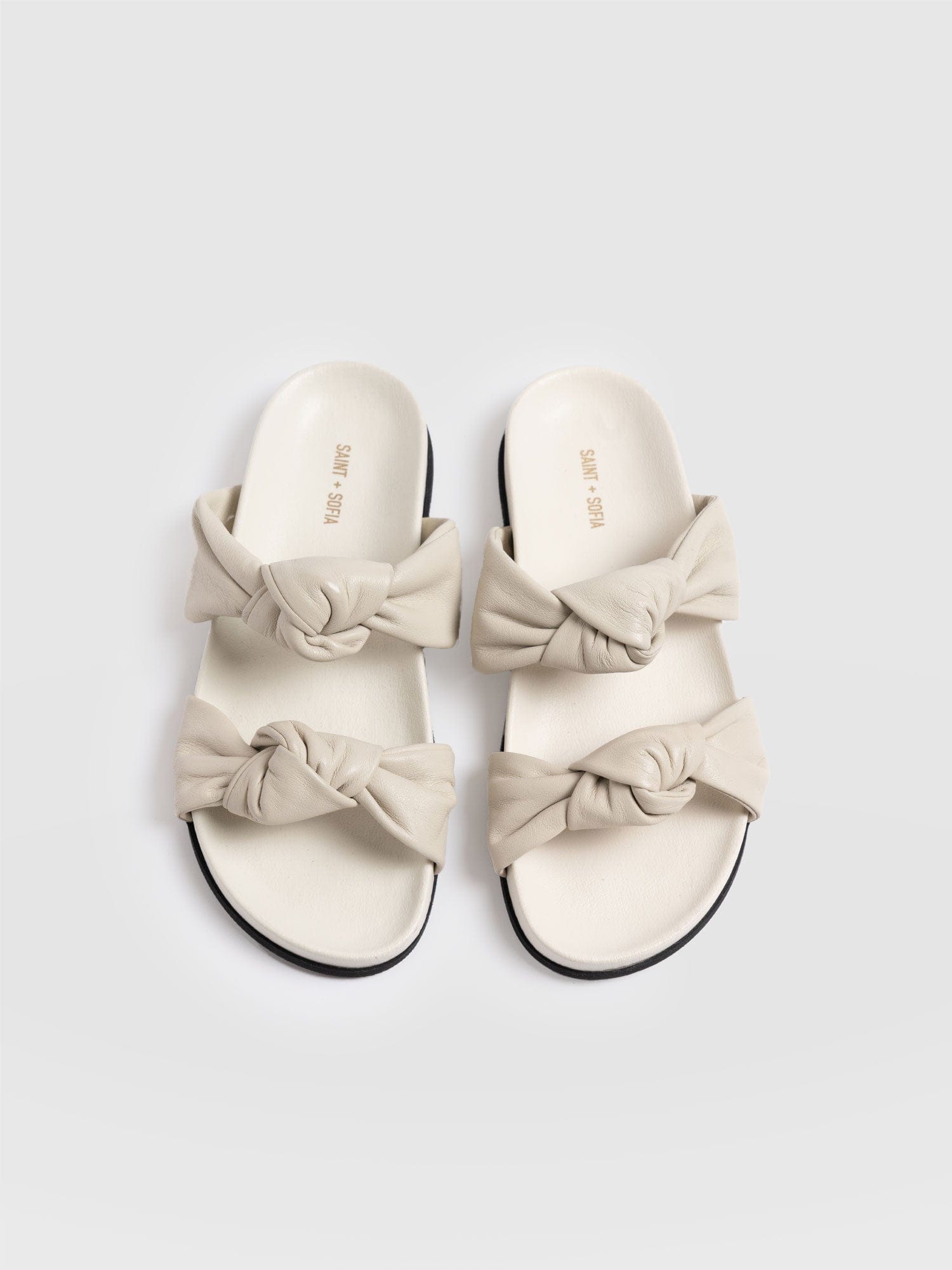 Kingston Knot Sandal Cream - Women's Sandals | Saint + Sofia® UK