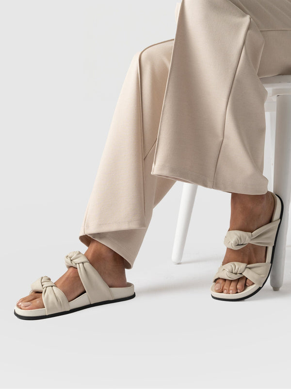 Kingston Knot Sandal Cream - Women's Sandals | Saint + Sofia® UK