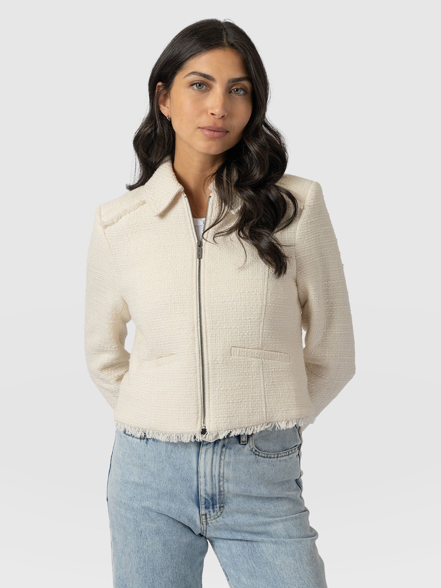 Kinley Jacket Cream - Women's Jackets | Saint + Sofia® US