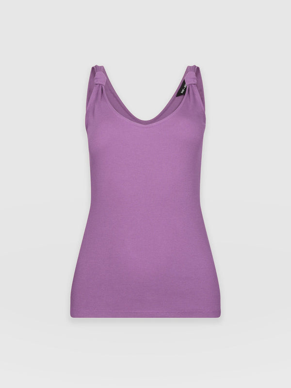Knot Vest Misty Purple - Women's Vests | Saint + Sofia® UK
