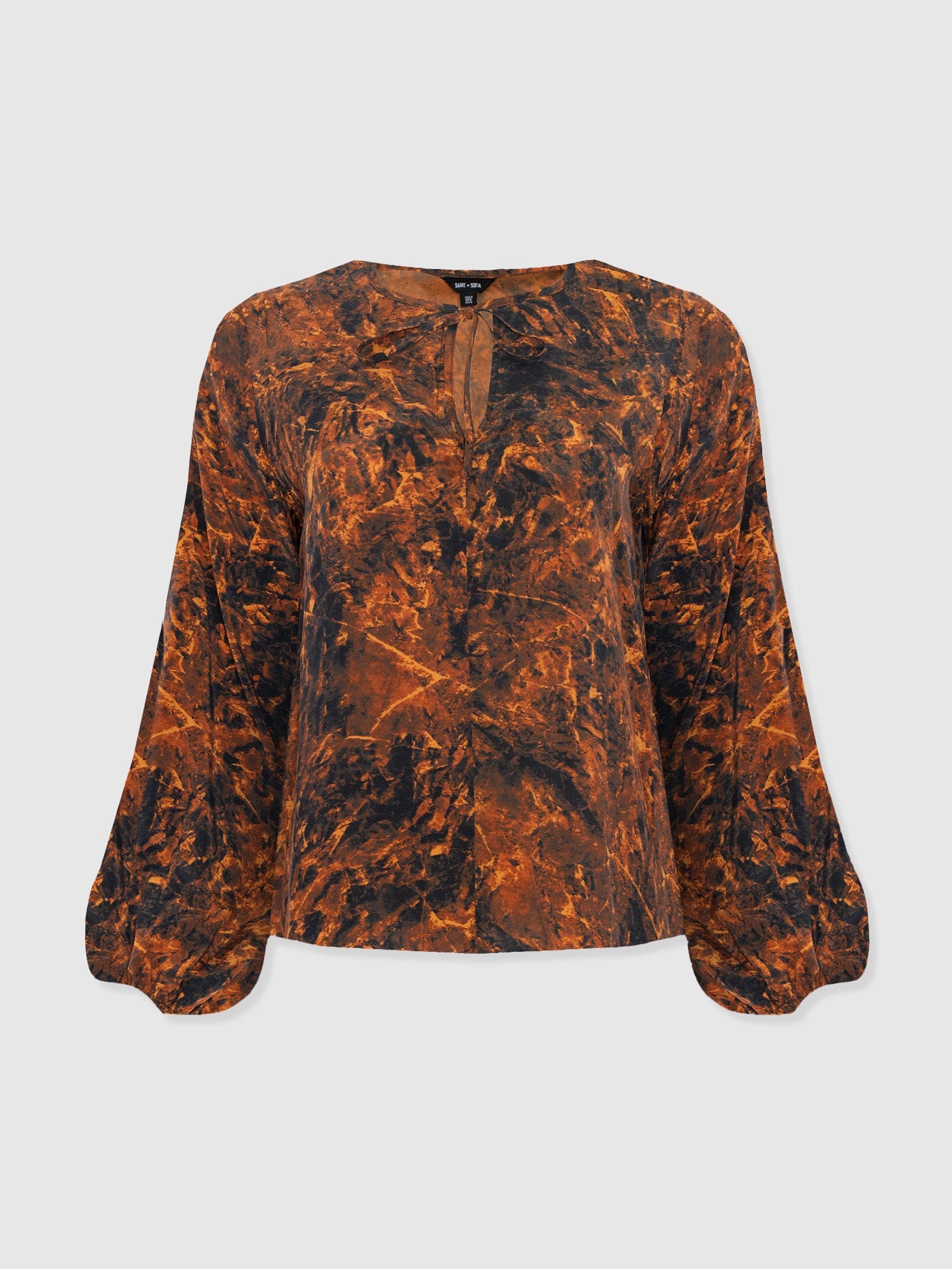 Kristen Blouse - Brown Marble - Women's Blouses | Saint + Sofia® USA