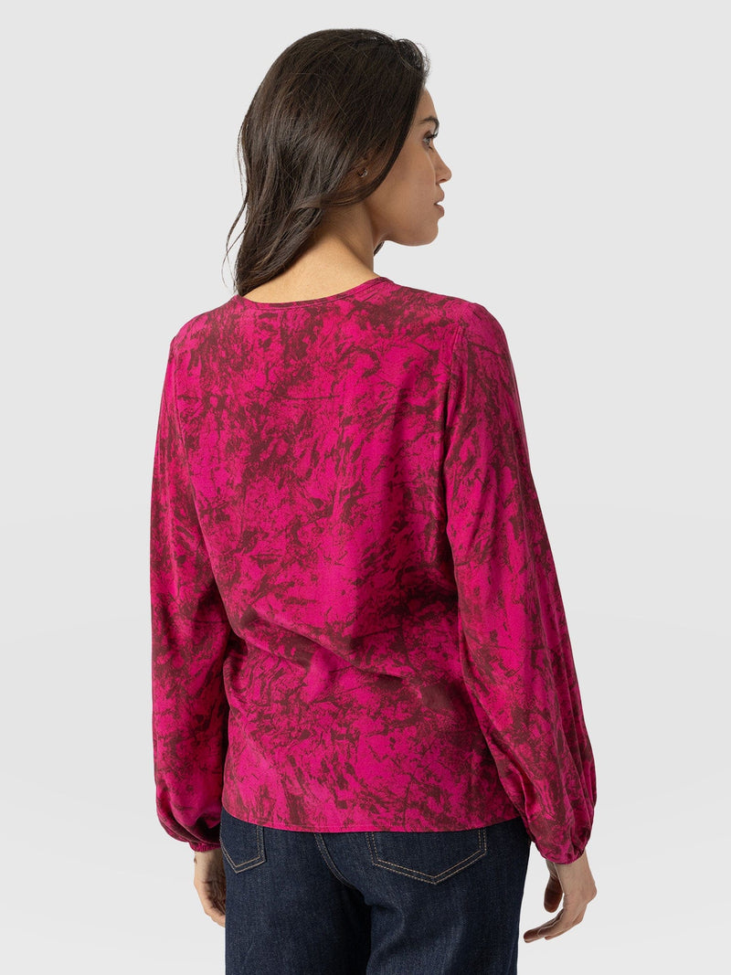 Kristen Blouse - Pink Marble