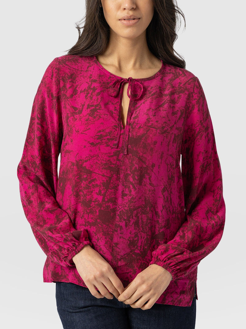 Kristen Blouse - Pink Marble