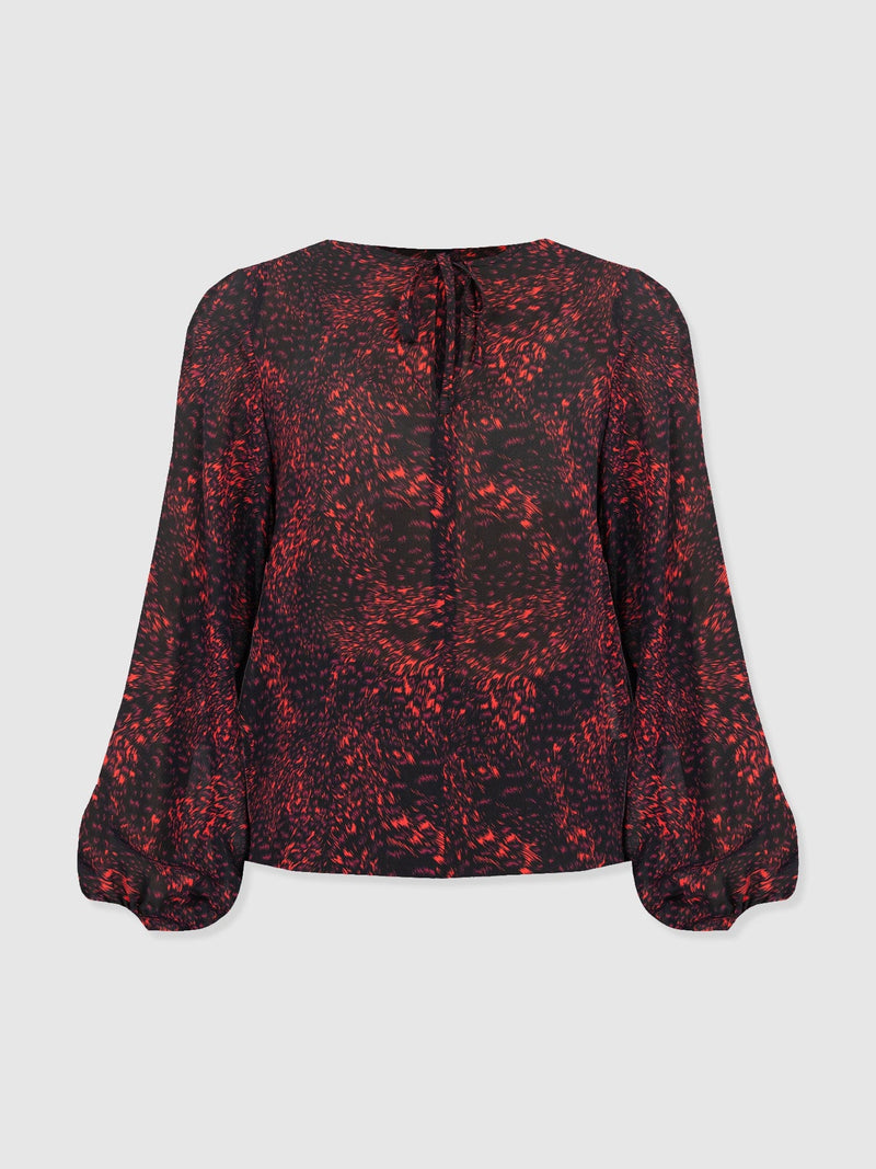Kristen Blouse - Red Fade Spot - Women's Blouses | Saint + Sofia® USA
