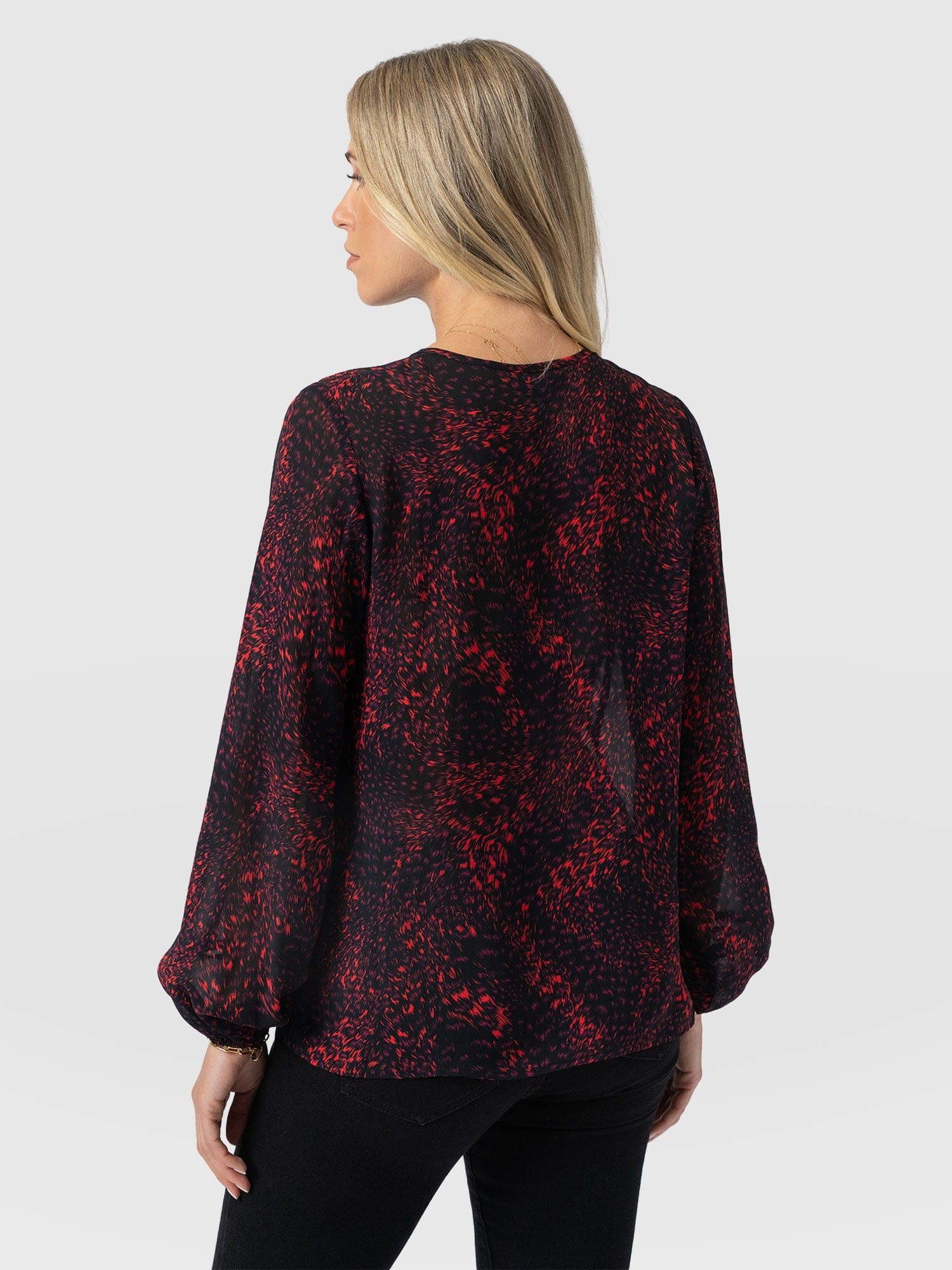 Kristen Blouse - Red Fade Spot - Women's Blouses | Saint + Sofia® USA
