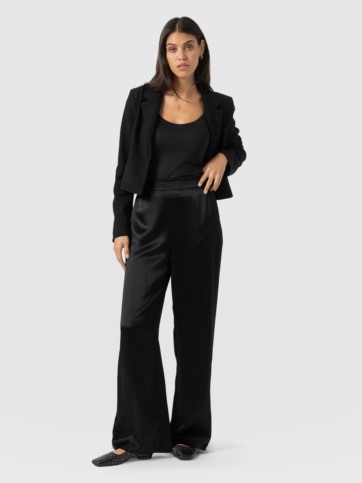 Langley Wide Leg Pant Black - Women's Pants | Saint + Sofia® US