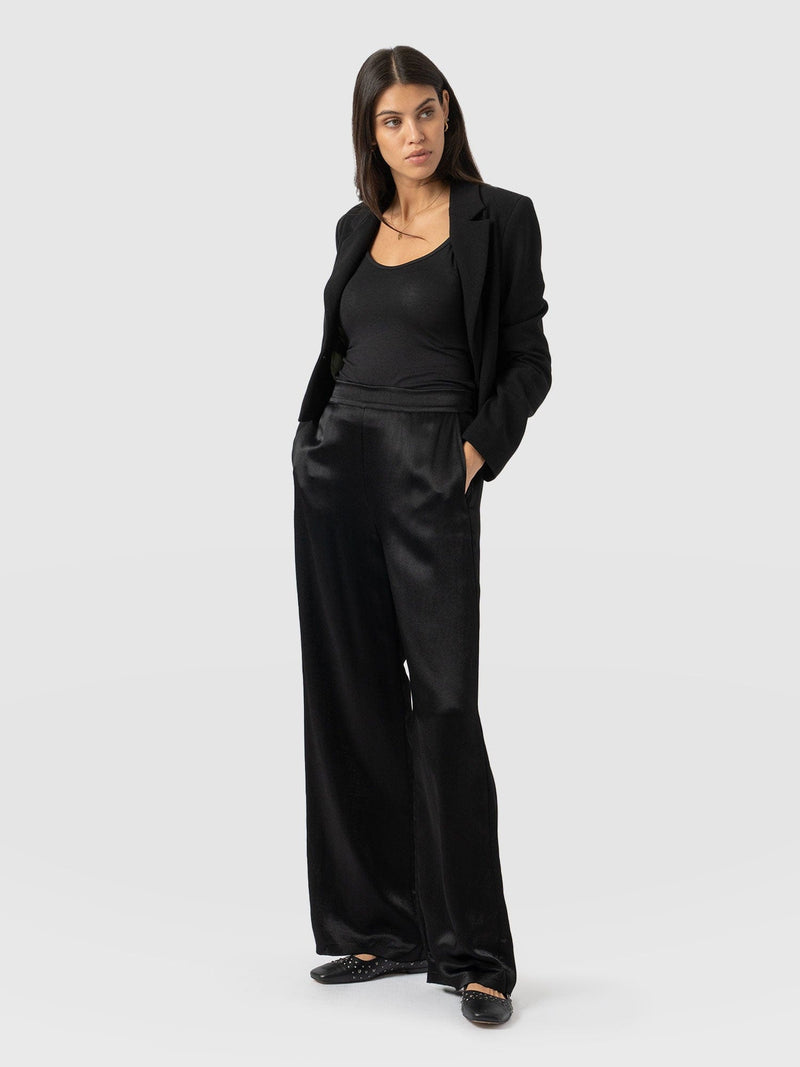 Langley Wide Leg Pant Black - Women's Pants | Saint + Sofia® US