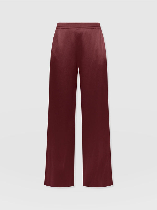 Langley Wide Leg Pant Maroon - Women's Pants | Saint + Sofia® US