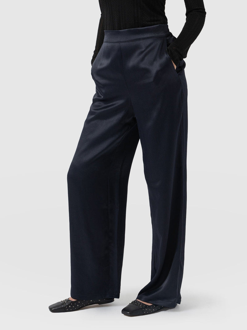 Langley Wide Leg Pant Navy - Women's Pants | Saint + Sofia® US