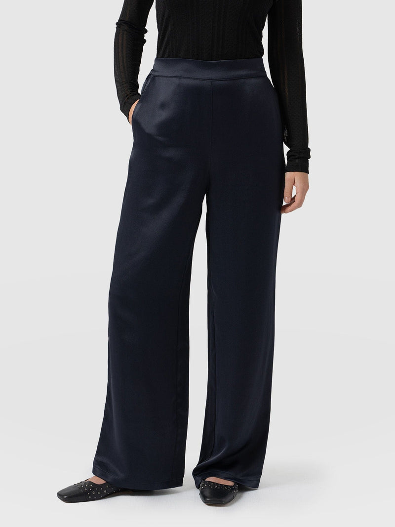 Langley Wide Leg Pant Navy - Women's Pants | Saint + Sofia® US