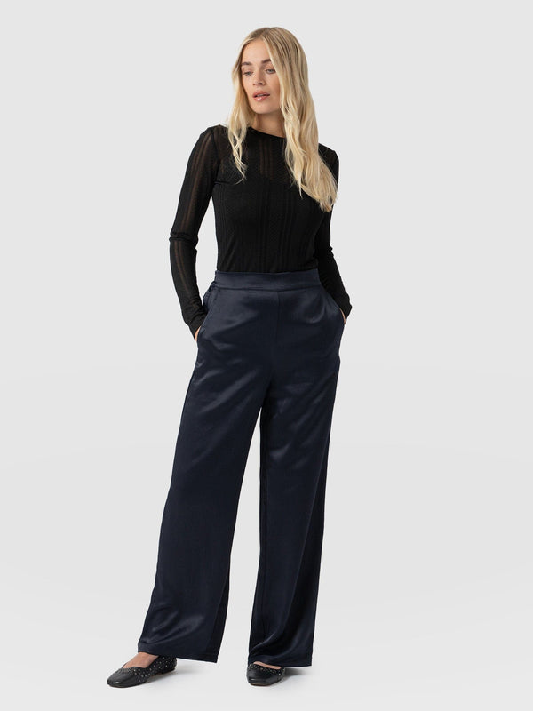 Langley Wide Leg Pant Navy - Women's Pants | Saint + Sofia® US