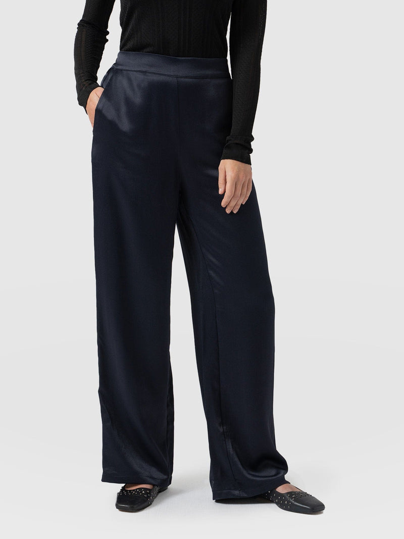 Langley Wide Leg Pant Navy - Women's Pants | Saint + Sofia® US