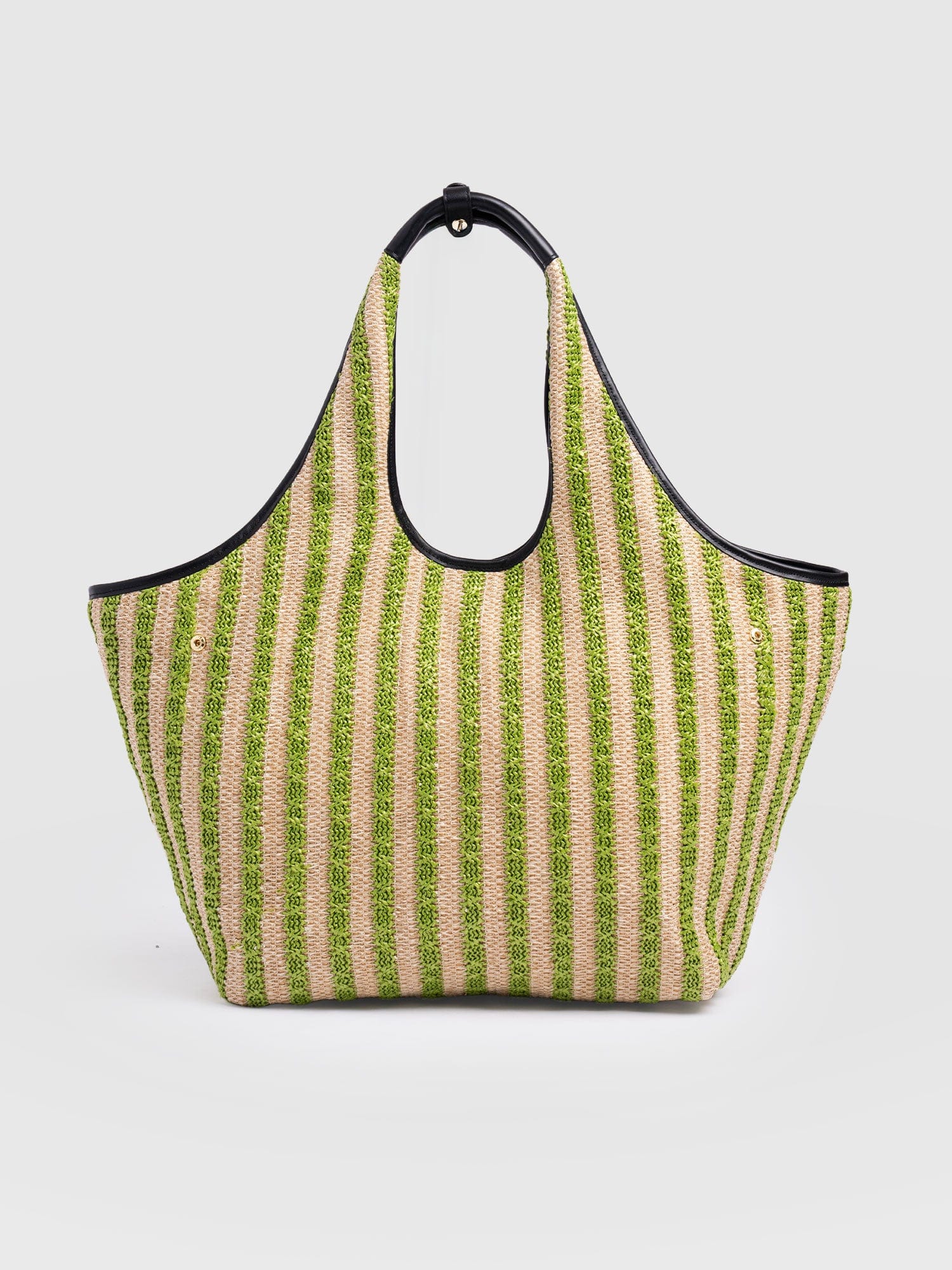 Large Stella Shoulder Tote Bag - Green Raffia - Women's Handbags | Saint + Sofia® USA