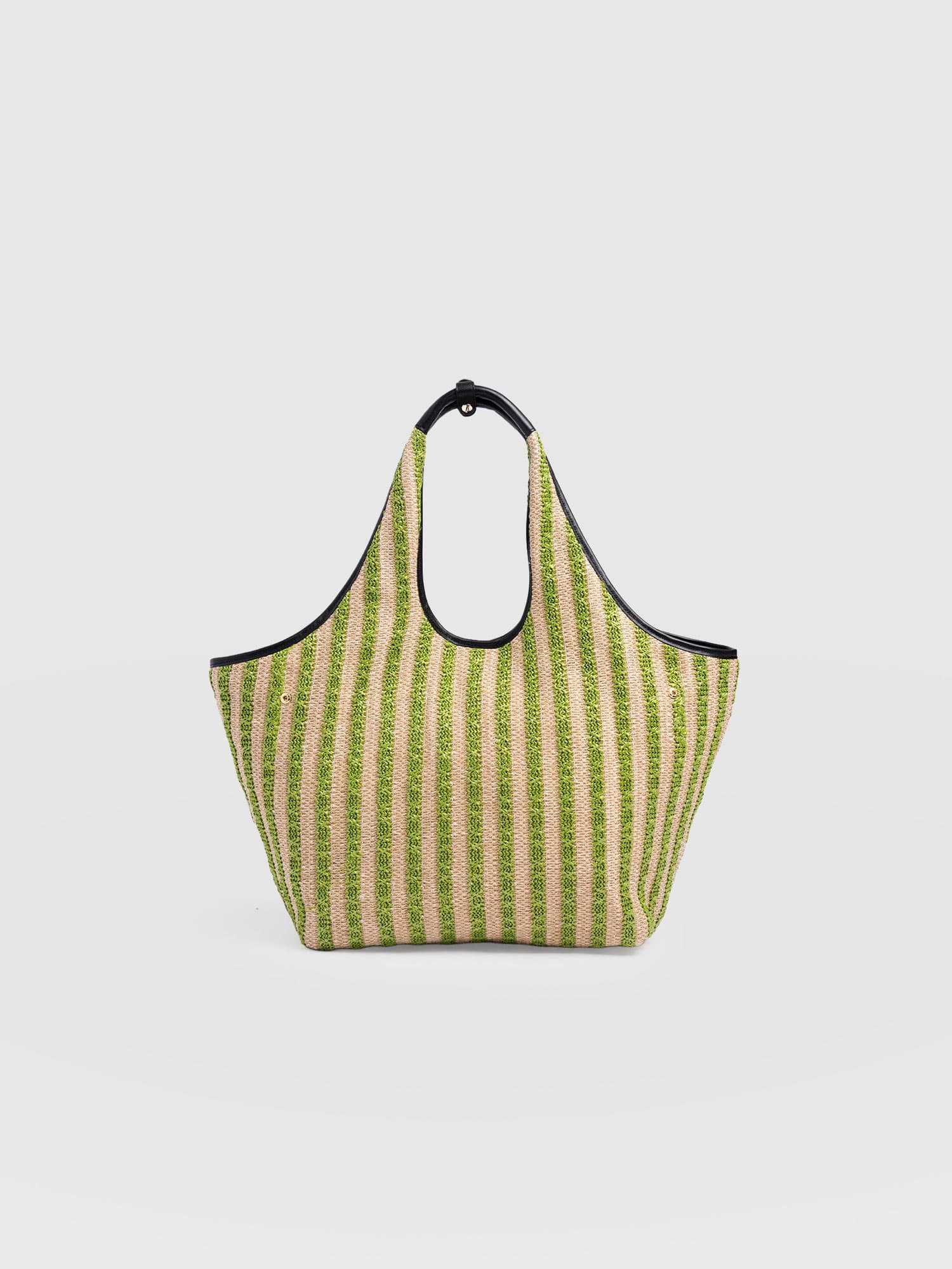 Large Stella Shoulder Tote Bag - Green Raffia - Women's Handbags | Saint + Sofia® USA