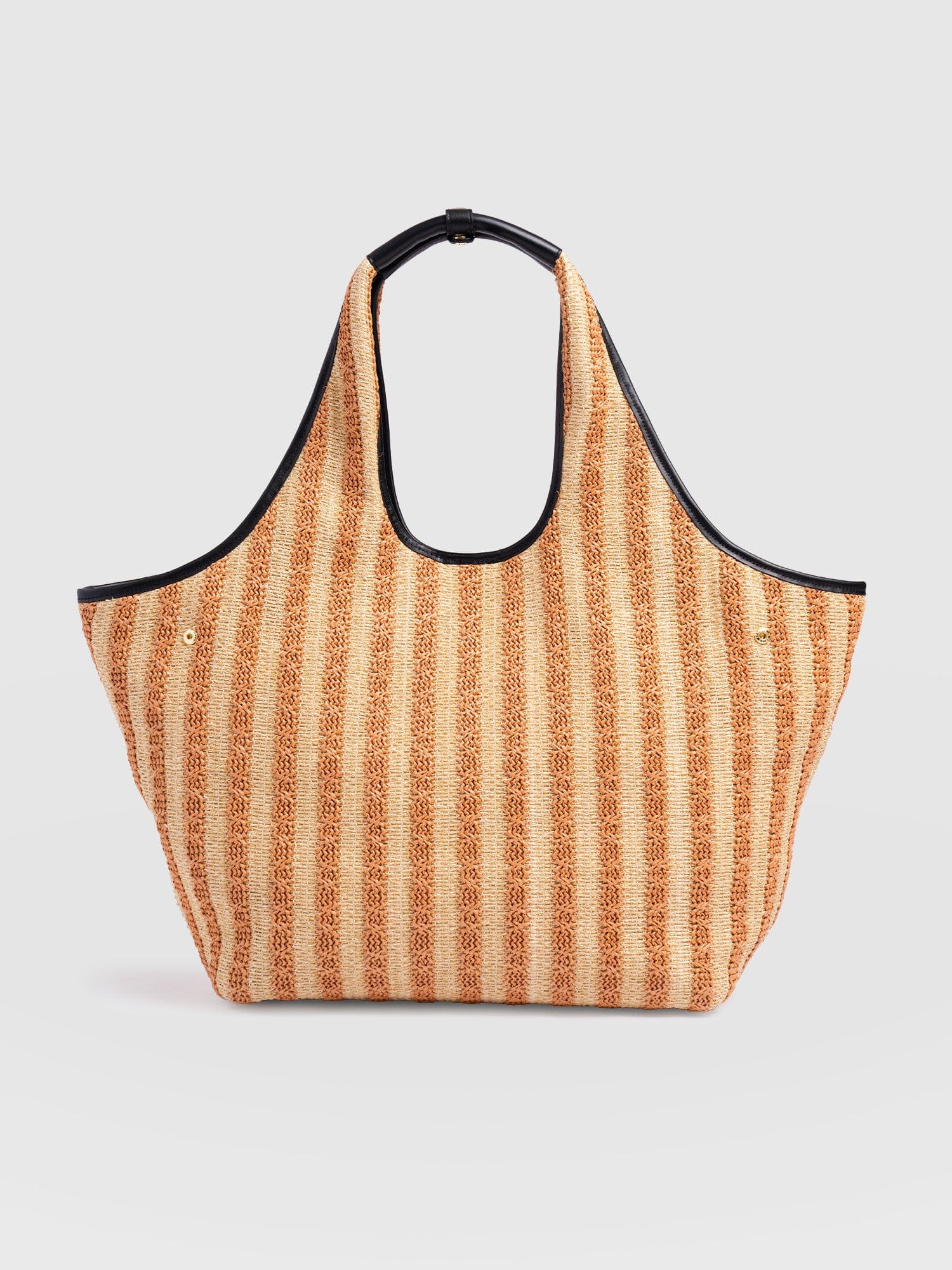 Large Stella Shoulder Tote Bag - Orange Raffia - Women's Handbags | Saint + Sofia® USA
