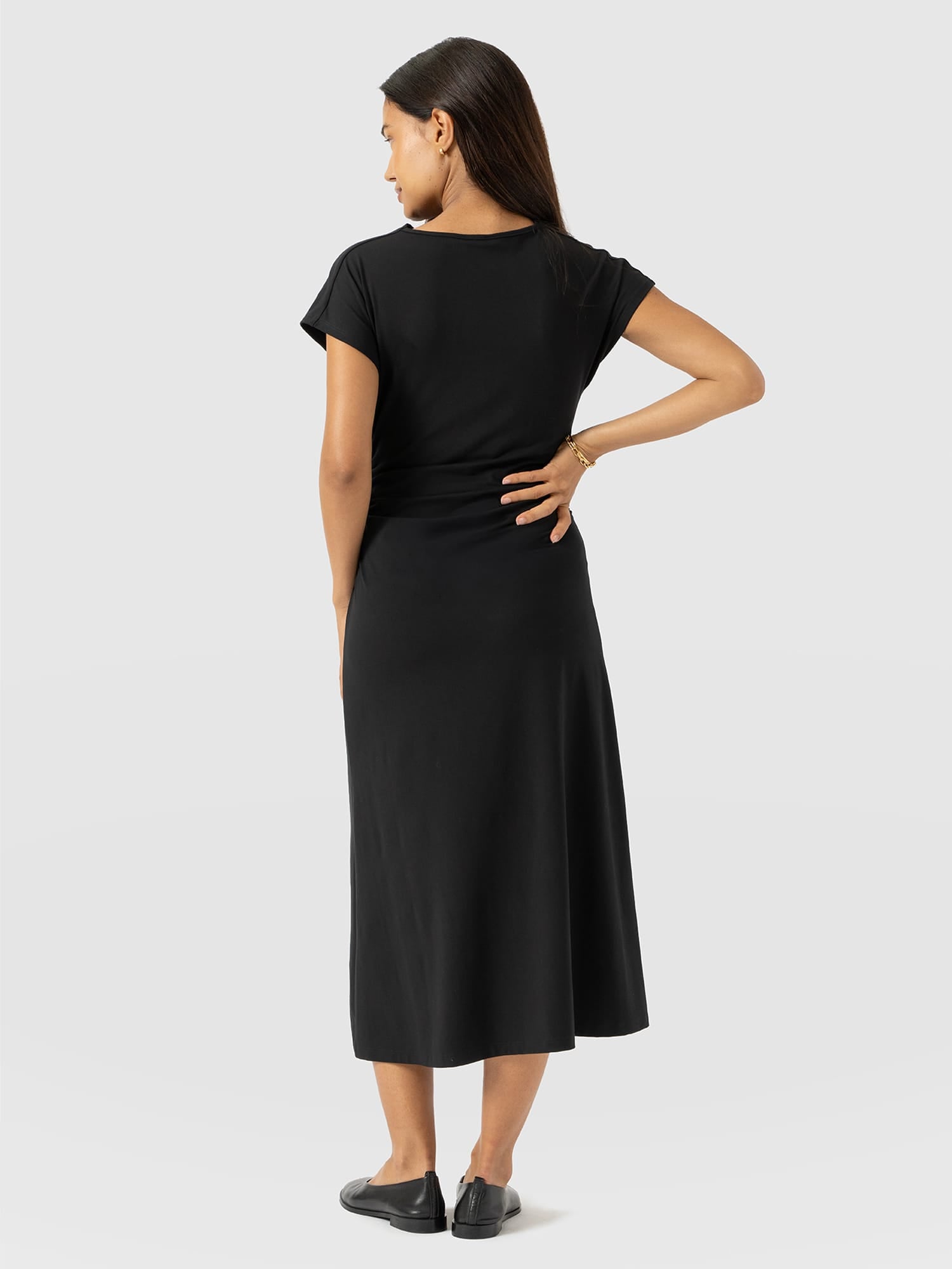 Laurie Cowl Neck Dress - Black - Women's Dresses | Saint + Sofia® USA