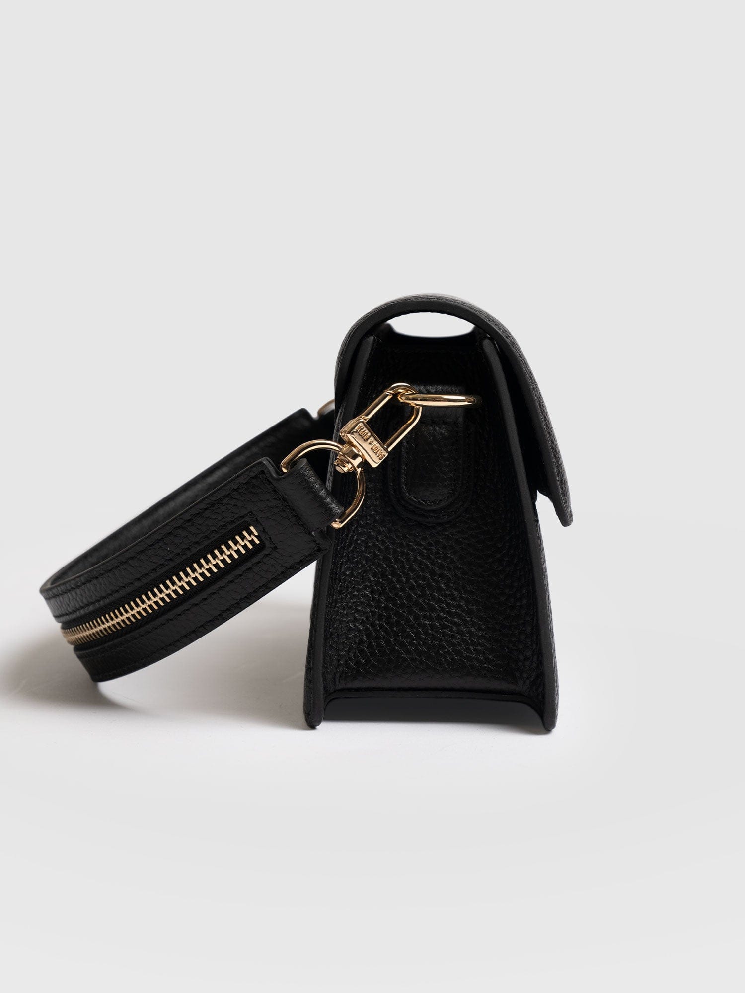 Lennox Half Flap Bag - Black - Women's Handbags | Saint + Sofia® USA