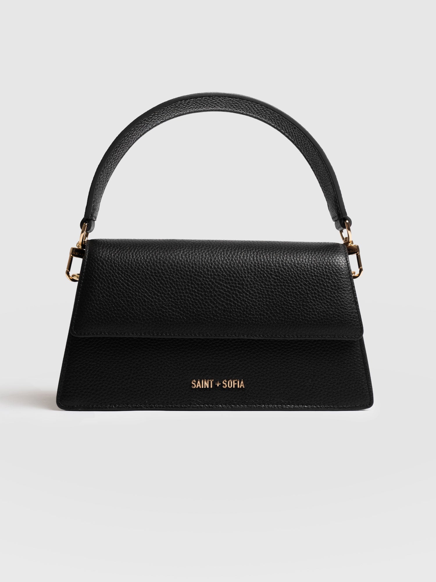 Lennox Half Flap Bag - Black - Women's Handbags | Saint + Sofia® USA