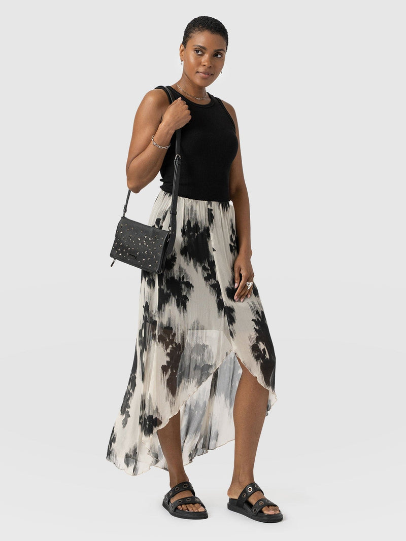 Lexi High Low Skirt - White Fade Floral - Women's Skirts | Saint + Sofia® USA
