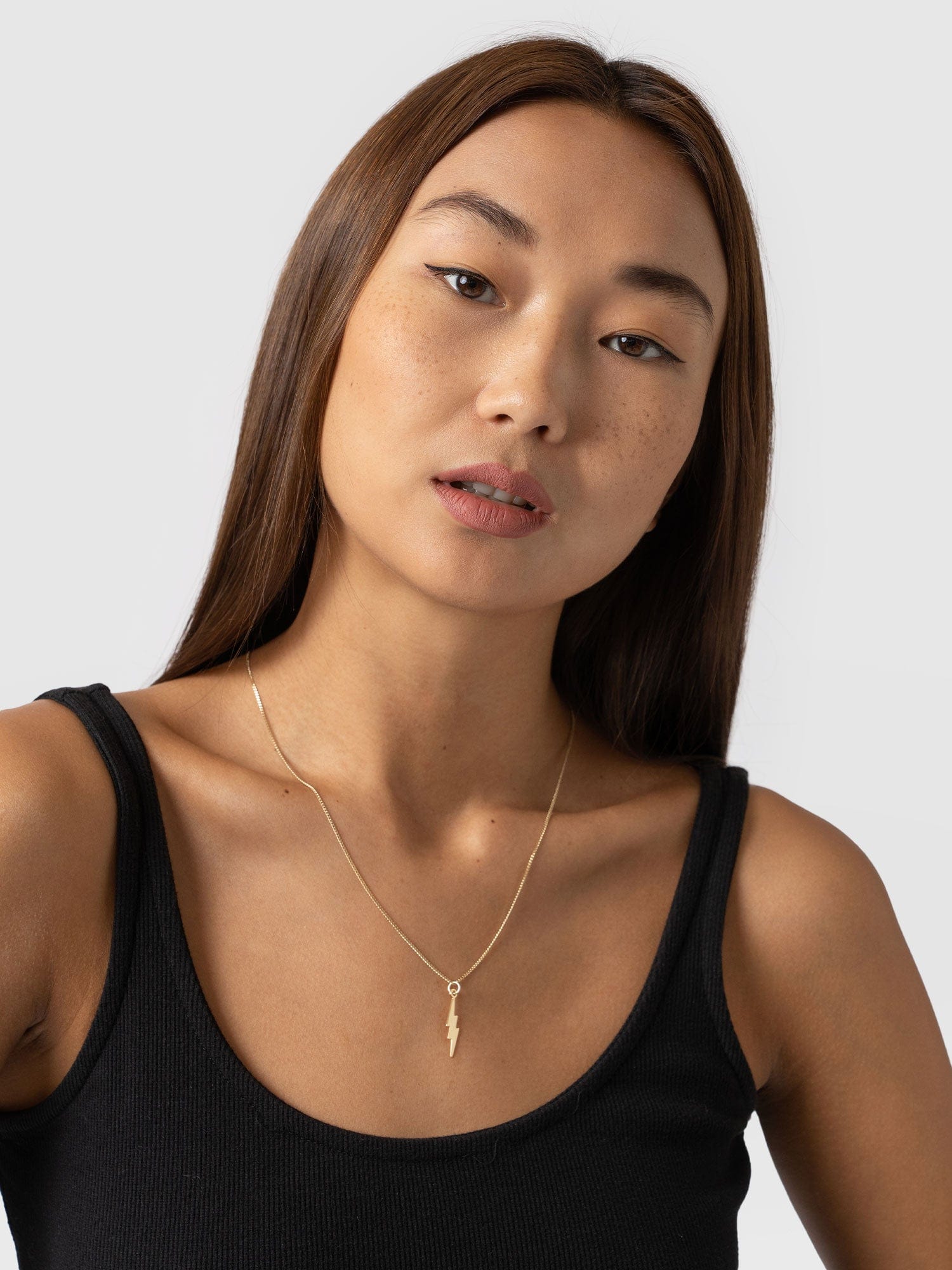 Lightning Bolt Pendant Necklace Gold - Women's Necklaces | Saint + Sofia® USA