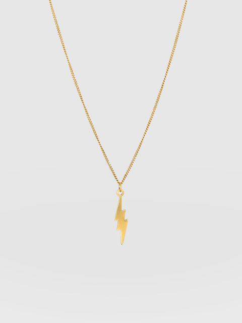 Lightning Bolt Pendant Necklace Gold - Women's Necklaces | Saint + Sofia® USA