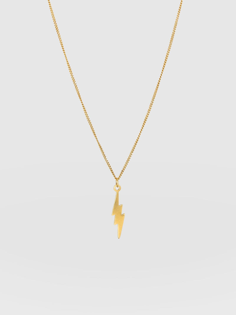 Lightning Bolt Pendant Necklace Gold - Women's Necklaces | Saint + Sofia® USA