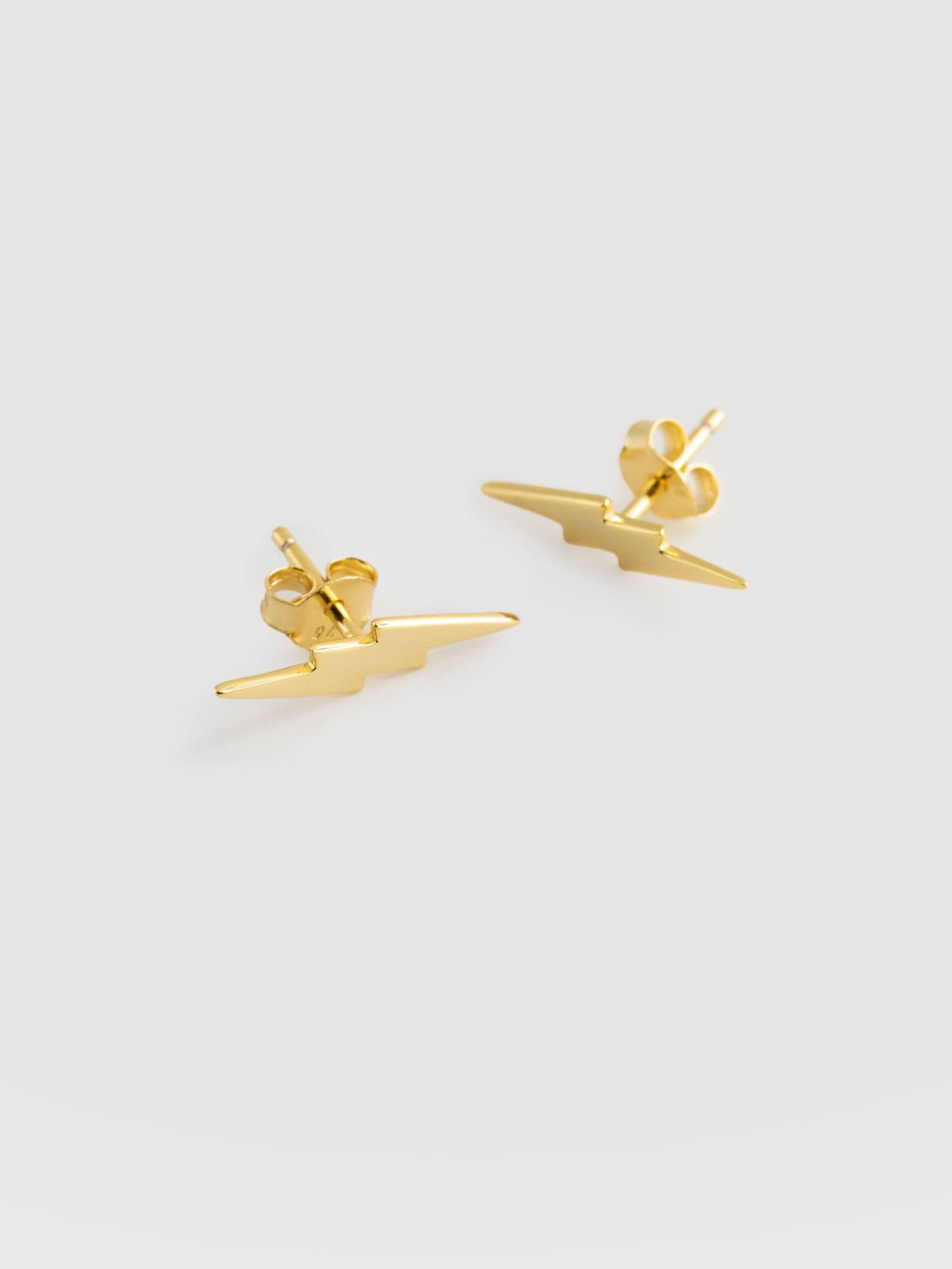 Lightning Bolt Stud Earrings Gold - Women's Earrings | Saint + Sofia® USA