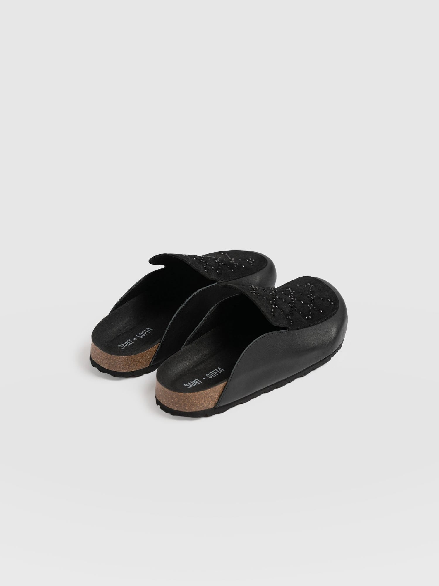 Lottie Studded Clogs Black - Women's Shoes | Saint + Sofia® USA