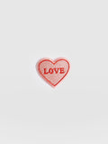 Love Heart Sticker Badge - Pink