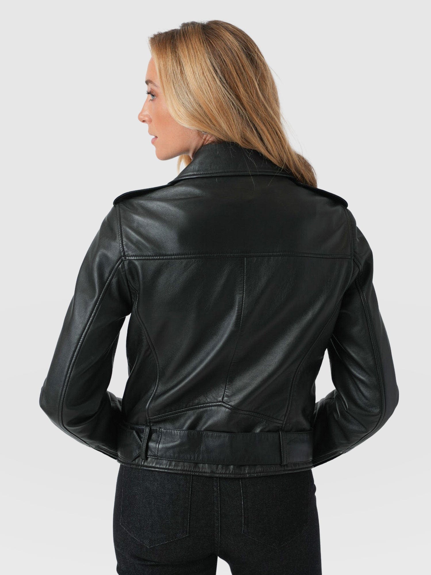 Saint + Sofia | Women's Luther Leather Jacket | Jacket | Black
