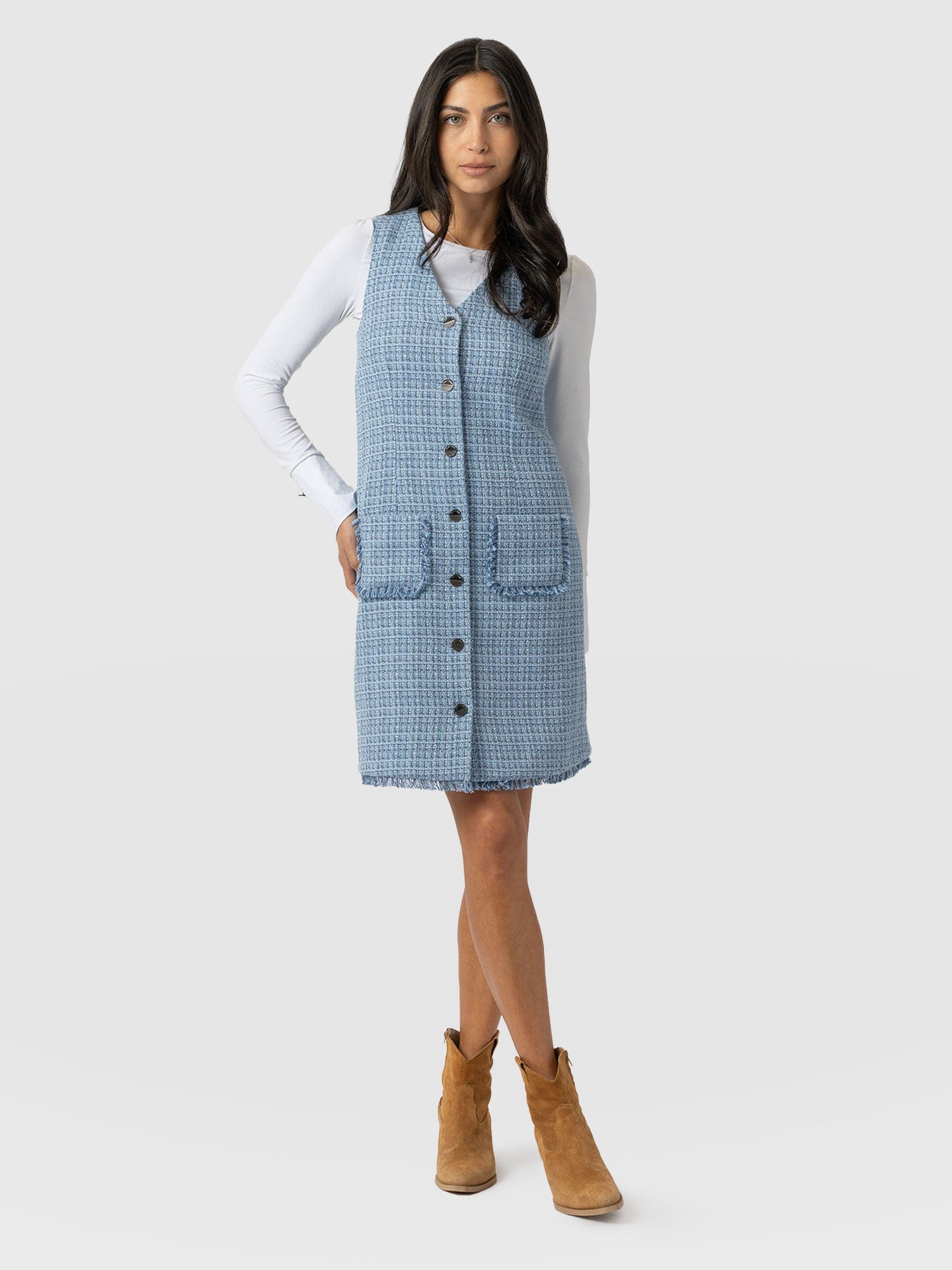 Luther Mini Dress Pale Blue - Women's Dresses | Saint + Sofia® US