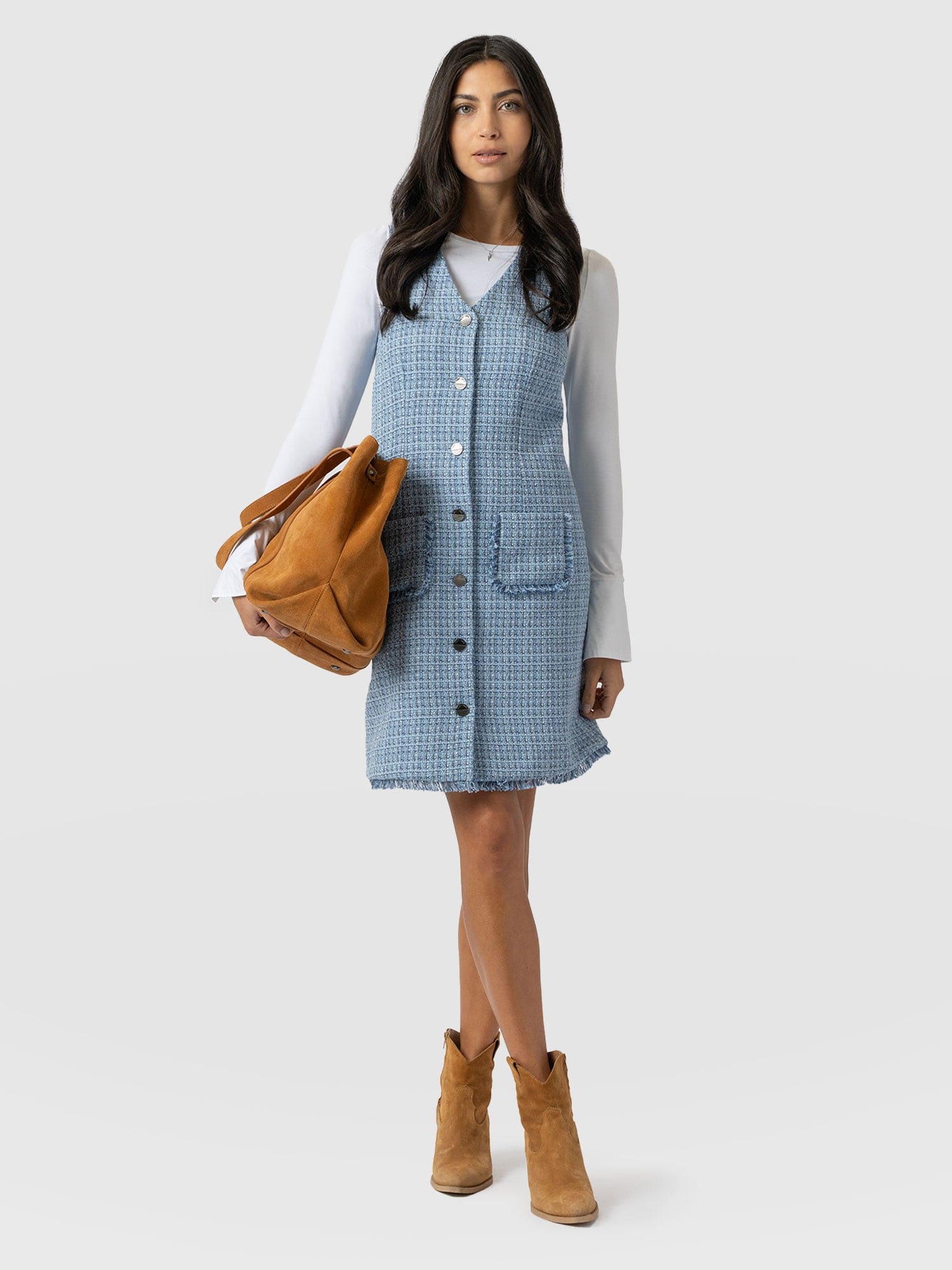 Luther Mini Dress Pale Blue - Women's Dresses | Saint + Sofia® US