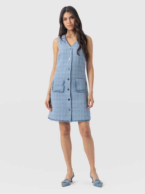 Luther Mini Dress Pale Blue - Women's Dresses | Saint and Sofia® USA