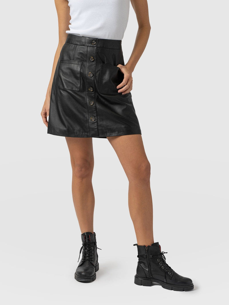 Luther Mini Skirt Black  - Women's Skirts | Saint + Sofia® US