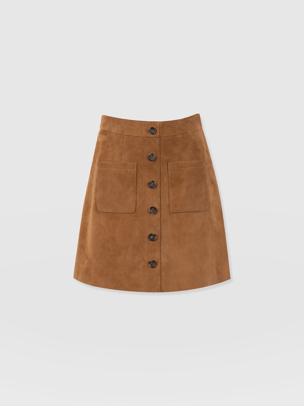 Luther Mini Skirt Tan  - Women's Skirts | Saint + Sofia® US