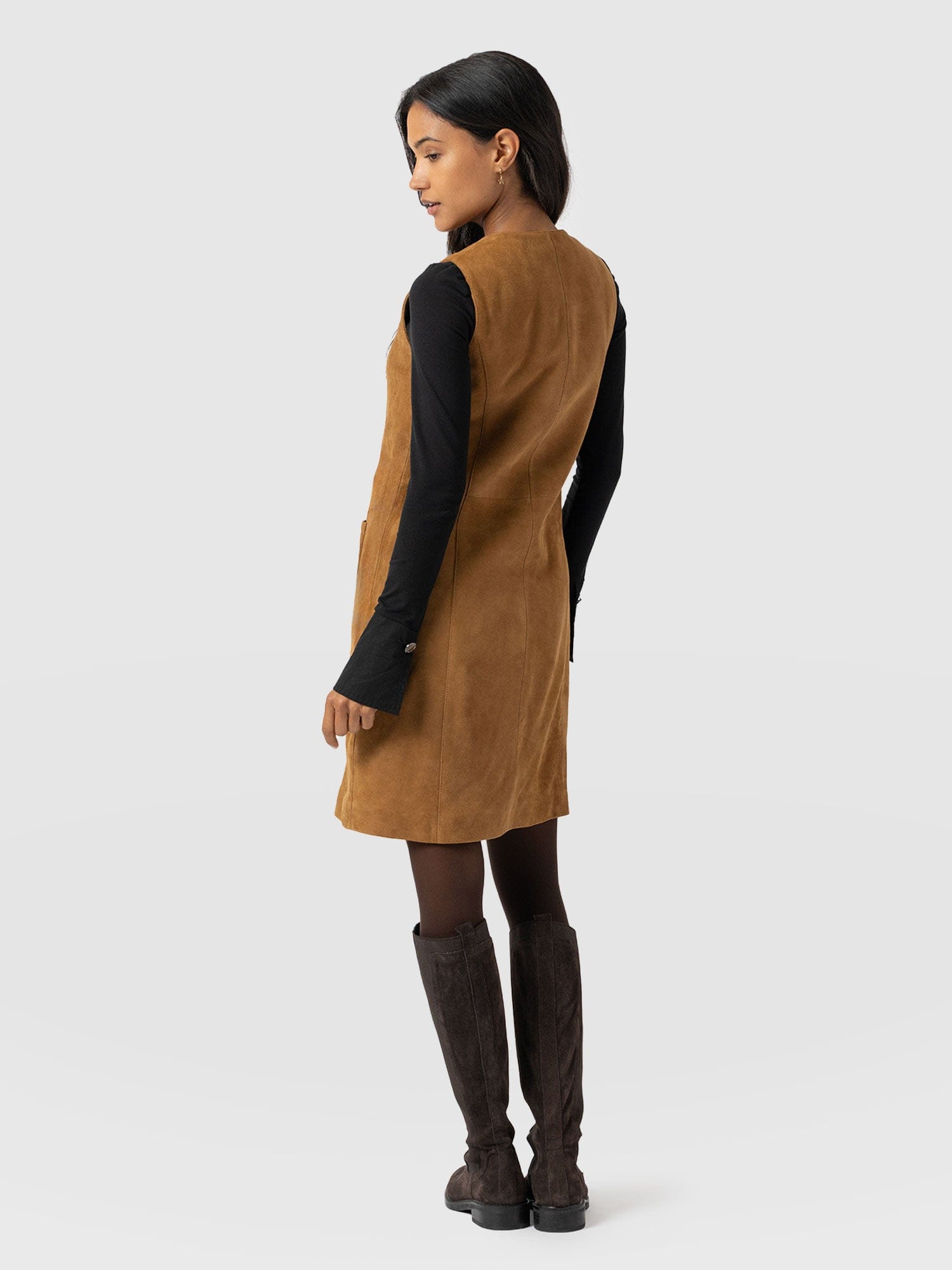 Luther Suede Mini Dress - Camel - Women's Dresses | Saint + Sofia® US