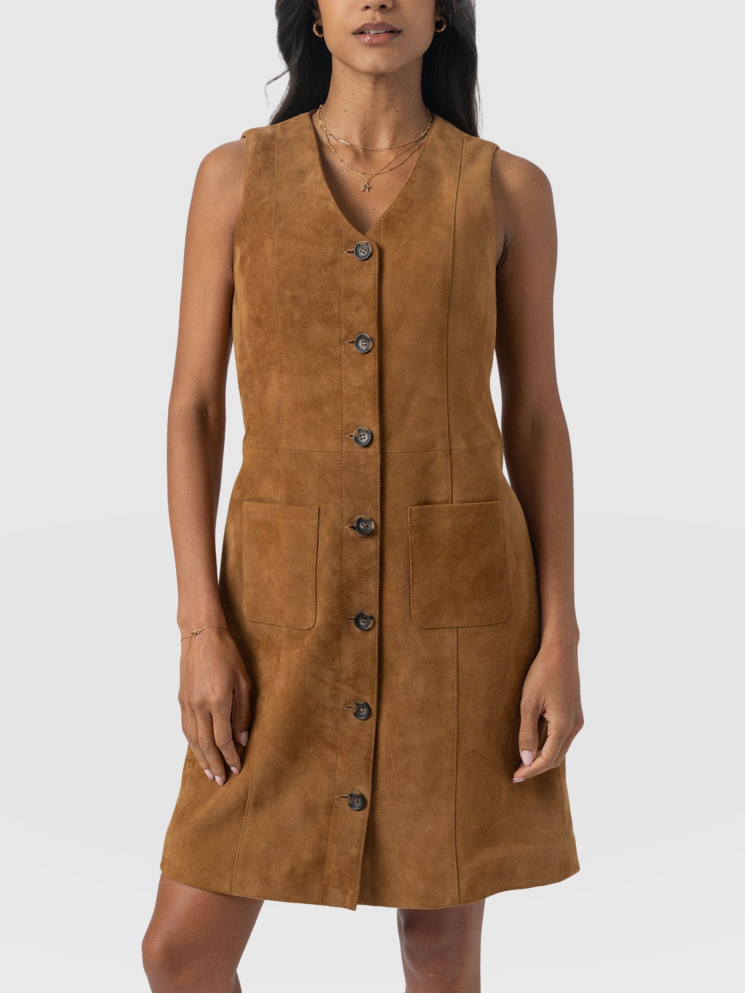 Luther Suede Mini Dress - Camel - Women's Dresses | Saint + Sofia® US