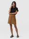 Luther Suede Mini Skirt - Camel