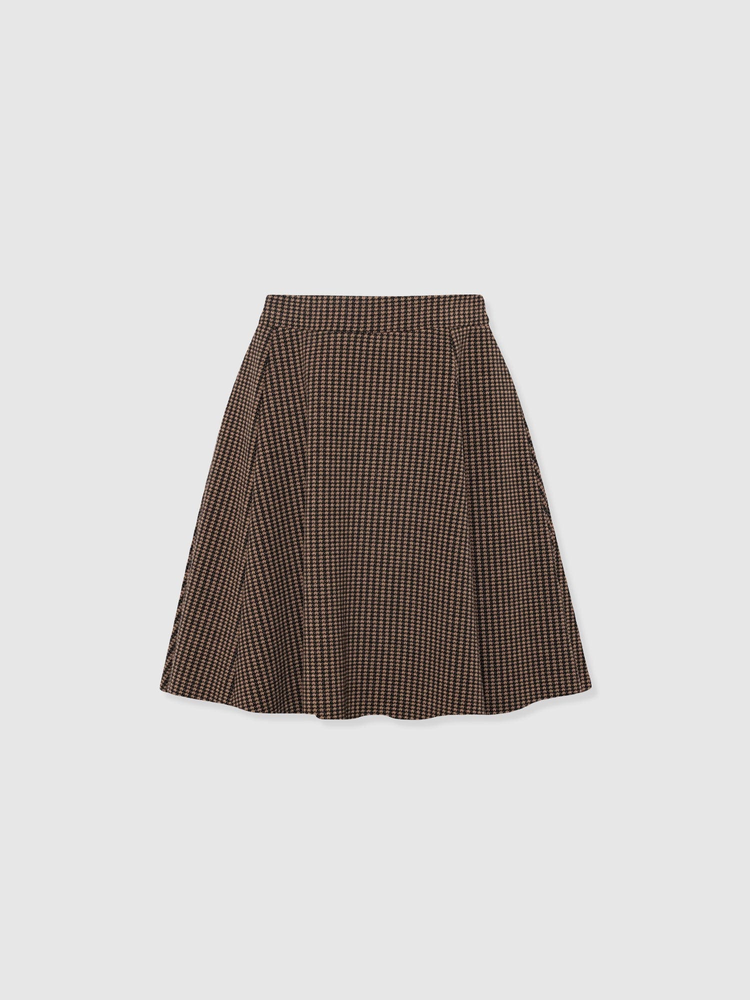 Macie Mini Skirt - Brown Mini Houndstooth - Women's Shorts | Saint + Sofia® USA
