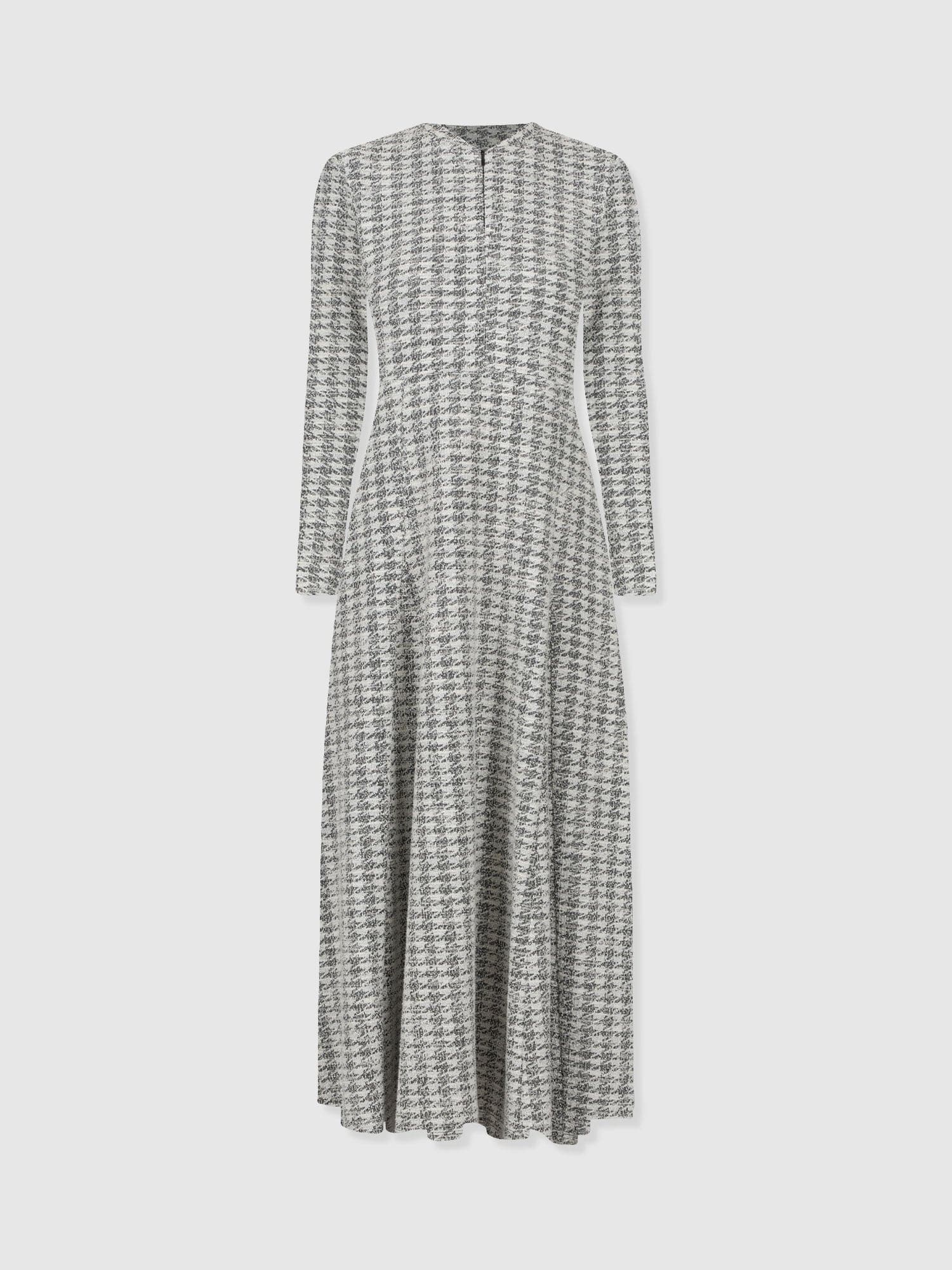 Macie Zip Up Dress - Cream Boucle - Women's Dresses | Saint and Sofia® USA