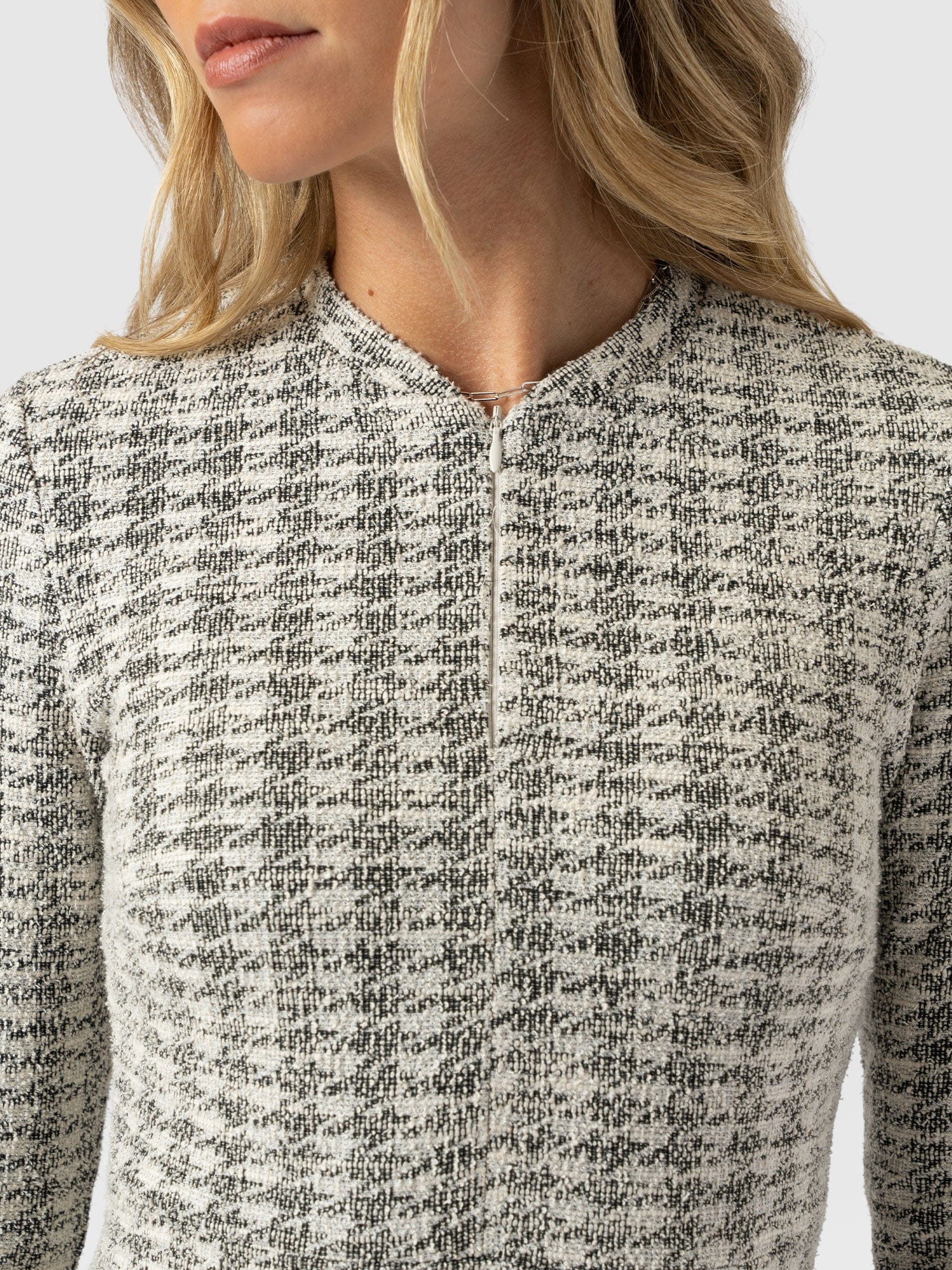 Macie Zip Up Dress - Cream Boucle - Women's Dresses | Saint + Sofia® USA