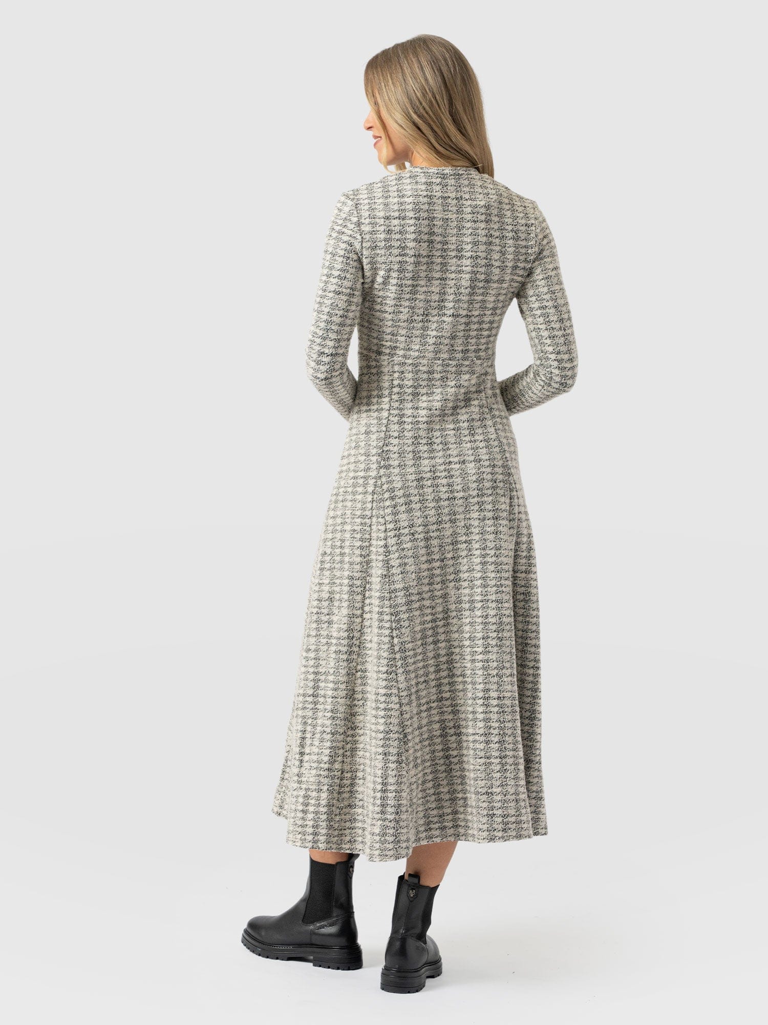 Macie Zip Up Dress - Cream Boucle - Women's Dresses | Saint + Sofia® USA