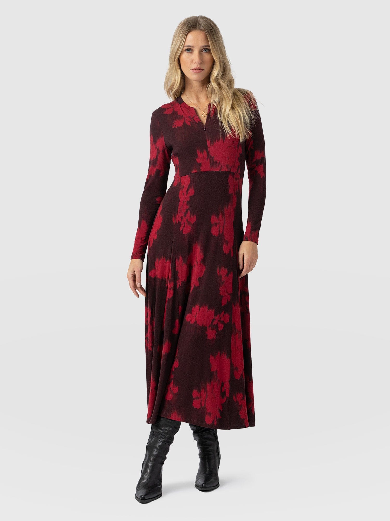 Macie Zip Up Dress - Pink Fade Floral - Women's Dresses | Saint + Sofia® USA