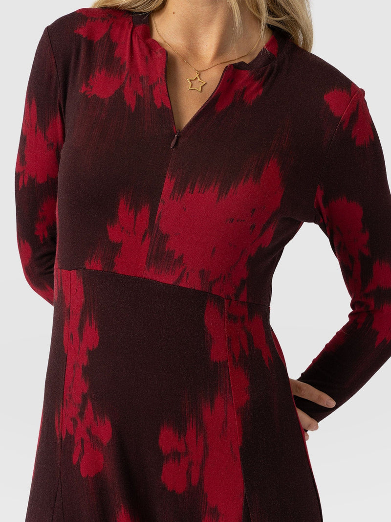 Macie Zip Up Dress - Pink Fade Floral - Women's Dresses | Saint + Sofia® USA