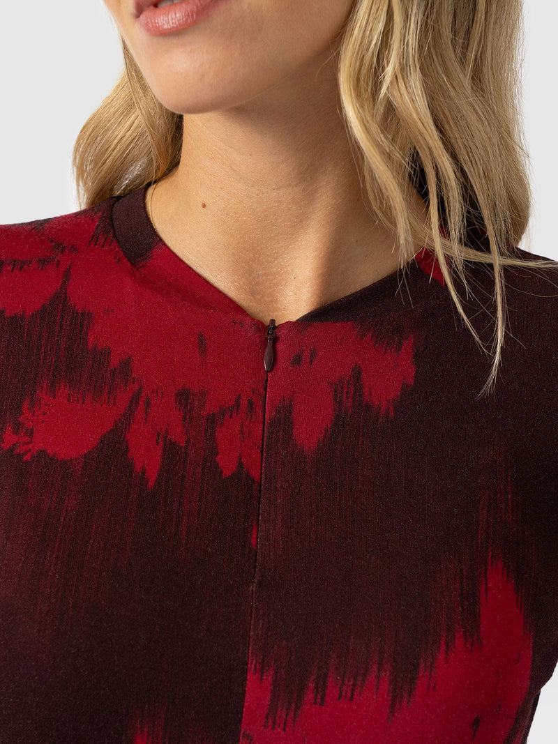 Macie Zip Up Dress - Pink Fade Floral - Women's Dresses | Saint + Sofia® USA