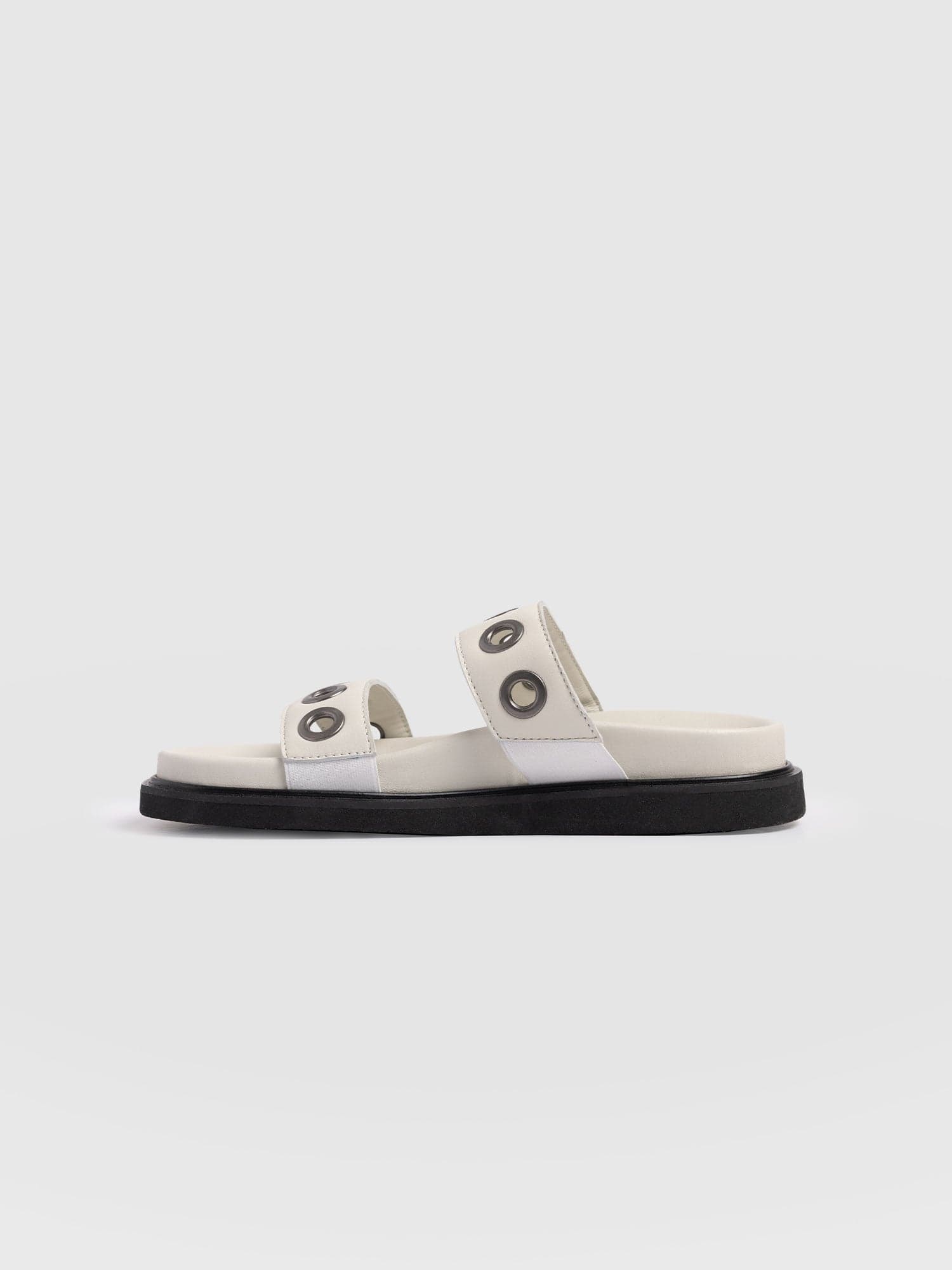 Madison Eyelet Slides - Cream - Women's Shoes | Saint + Sofia® USA